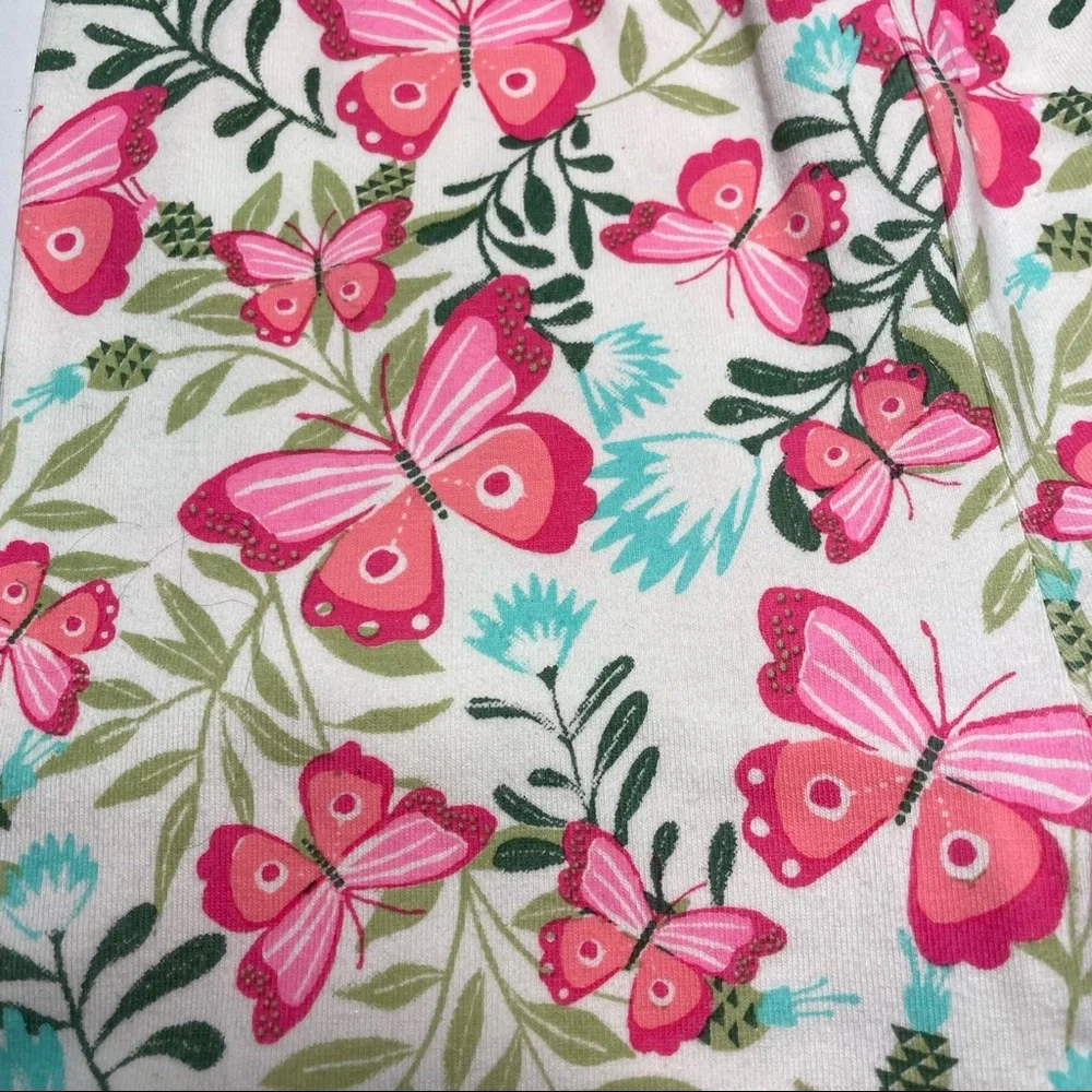 NWOT 2pc coral top with butterfly print and matching leggings Size 3T - Picture 3 of 5